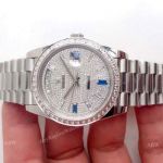 Swiss Grade Rolex Day Date II Ice Out watch Stainless Steel 41mm